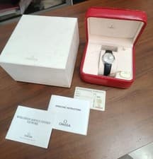 Omega Quartz Watch Silver Dial 34.5mm