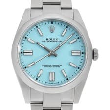 ROLEX Oyster Perpetual 41 124300 Turquoise Random Number second hand mens