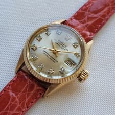 Rolex Datejust Ref 6700 18k Solid Gold Ladies Diamond Dial 1960s Automatic RA688