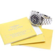 BREITLING SUPER OCEAN STEELFISH A17390 44mm SS Black Dial Automatic Date #C399