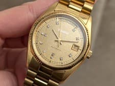 Rare Tissot President Linen Dial TISSOT Seastar Gold Dial Automatic Men's Watch