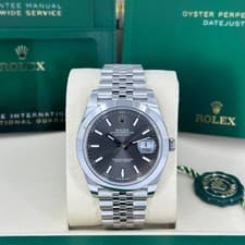 2026 Rolex Datejust 41, Grey Jubilee, Unworn Full Set, 126300-0008