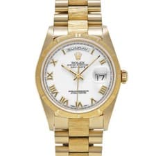 ROLEX Day-Date 18248 white WATCH 721406