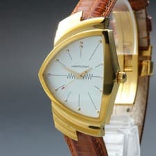 New Batt Hamilton Ventura H243010 Quartz White Dial Men's Watch 32mm Exc+4*Box