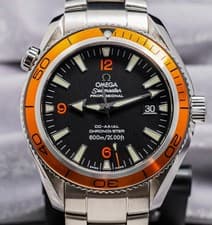 Omega Seamaster Planet Ocean 42 mm SERVICED Black Dial Orange 600M 2209.50