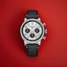 Chopard Mille Miglia Chronograph Automatic Silver Dial Black Leather Strap 42mm