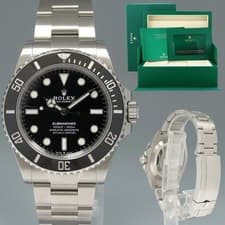 2025 NEW PAPERS 124060LN Rolex Submariner 41mm Black No Date Watch Box