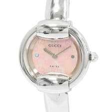Gucci Bangle Watch 1400L Pink Shell Women's