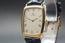 1987 Near MINT OMEGA De Ville 26mm Ref.195.0076 Quartz Roman Dial Men's Vintage