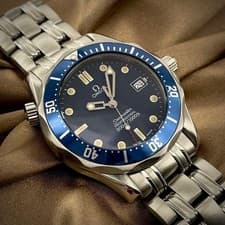 OMEGA Seamaster Professional 38mm300m Quartz Navy Dial SS Bracelet 1438