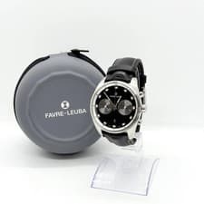 Favre-Leuba Watch 10202.08 Silver Black Automatic Men's Sky Chief Working Auth