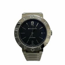 BVLGARI BVLGARIBVLGARI BB38SS Black Dial Overhauled Maintenance Used