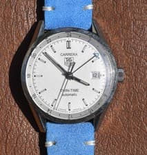 Tag Heuer Twin Time Carrera Stainless Steel Automatic Cal 7 GMT Watch