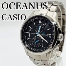 Casio Oceanus Titanium Radio Solar Watch OCW-T2500 Black 6.5 in Wrist