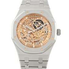 Audemars Piguet Royal Oak Double Balance Wheel Openworked Steel Watch 15407ST.O