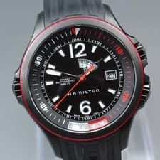 Hamilton Khaki Navy H775850 GMT Diver Automatic Black Men's Watch 43mm *N MINT