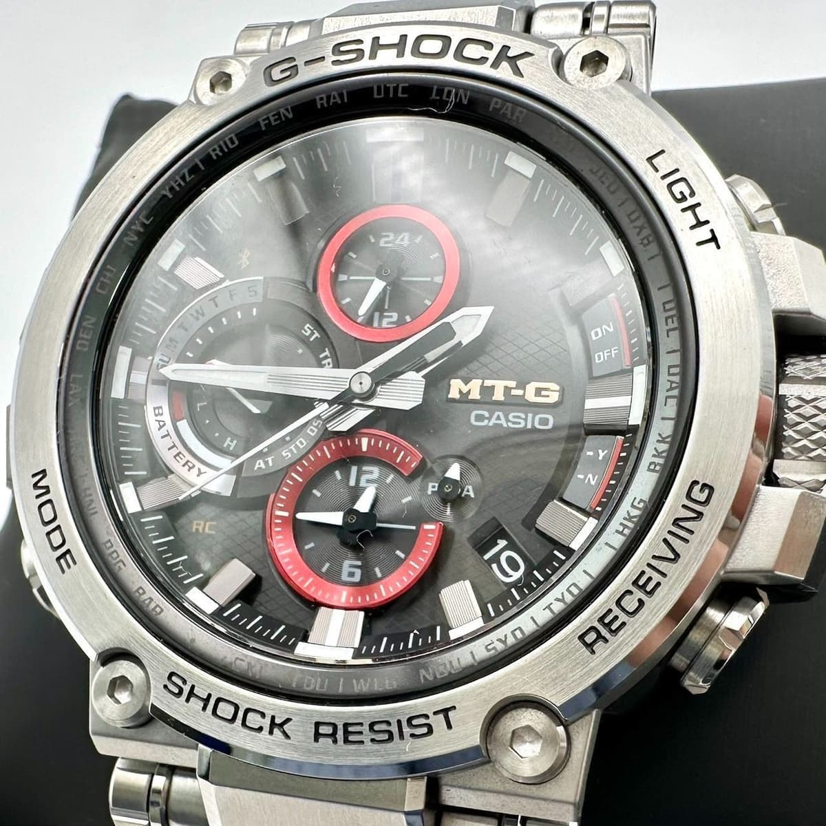 CASIO G-SHOCK MTG-B1000D-1AJF MT-G Bluetooth Solar Silver Men's Wrist Watch