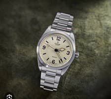 RARE SOLD OUT Tudor Ranger 39mm Beige Dome Crystal full Bracelet