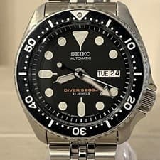 SEIKO SKX007J1 Black Boy Diver 200m Automatic 21 Jewels Japan Mens Watch
