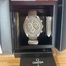 Omega x Swatch MoonSwatch Desert Black Silicone Strap Swiss Made Watch