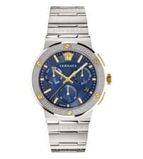 Versace Greca Logo Chronograph Quartz Blue Dial Men Watch VEZ900221