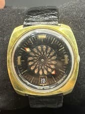Borel Kaleidoscope Watch Automatic Date Runs Cocktail Black Dial Runs Rare