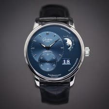Glashütte Original PanoMaticLunar 40 Steel | Blue | 1-90-02-46-32-61 | Full Set