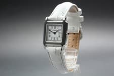 Tiffany & Co. Classic Square White 23mm Quartz Bracelet Ladies Watch Near MINT