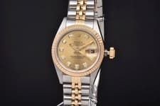 ROLEX 69173G OYSTER PERPETUAL DATEJUST 26 YG 2135 with 10P Diamonds #005