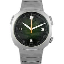 H. Moser & Cie Streamliner Chronograph Undefeated Green Camo Dial Steel Watch 6