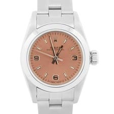 1991 Rolex Oyster Perpetual 24mm PINK 3-6-9 Stainless Steel Oyster Smooth 76080