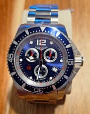 Longines HydroConquest Chronograph Blue Dial Men's Watch New tags