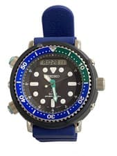 Seiko Quartz Watch SNJ039P1 Black Blue Analog Used