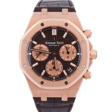 Audemars Piguet Royal Oak Rose Gold 41mm Chocolate Dial Watch Ref#