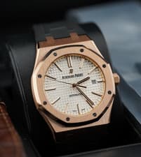 Audemars Piguet Royal Oak White Dial Watch Only - 15400OR