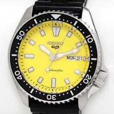 Used Seiko Five 5 Sports SKY SBSA307 4R36-17K0 Watch See-Through Back Skeleton