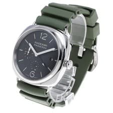 PANERAI RADIOMIR PAM00323 45mm SS Rubber Black Dial Automatic GMT Date #C189