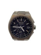 Seiko Astron Solar Titanium Watch Black Silver 8B63-0BH0