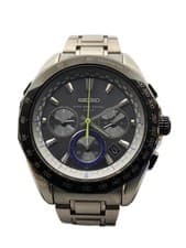 Seiko Brightz 49er Mechanical Chronograph Solar Black Watch