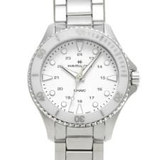 Hamilton Khaki Navy Scuba H82221110 White Men's Watch Used