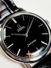 OMEGA Seamaster 14771 Vintage Automatic 552 Black Dial Leather Strap Serviced