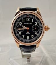 MONTBLANC 1858 VILLERET CHRONOGRAPH MONOPUSHER SOLID ROSE GOLD LIMITED NEW!