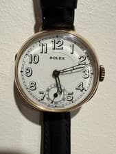 Rare 1916 Antique Rose Gold Rolex Trench Watch from WW1