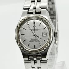 OMEGA Constellation Chronometer Day Date Silver AT Ladies WG Giza Bezel Watch