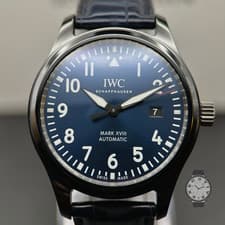 LNIB IWC Mark XVIII “Laureus Sport” 41mm Black Ceramic Limited Edition IW324703