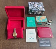 Rolex Lady-Datejust 69173 Gold and Silver Jubilee Bracelet with Gold Bezel