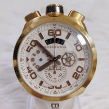 Bomberg Bolt 68 BS45CHPG16304 Chronograph Quartz Gold Color White 45mm Swiss