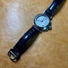 Cartier Pasha C Leather Belt Gator Black 18mm Strap D Used Buckle