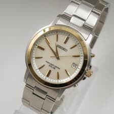 Used SEIKO Watch Selection Combi Stainless Steel/GP 7B52-0AF0 Radio Solar Men's
