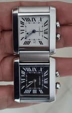 Cartier, Tank Francaise, Dual-Time, desk watch/travel watch